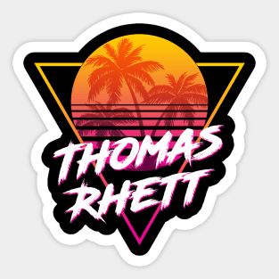 Thomas Rhett - Proud Name Retro 80s Sunset Aesthetic Design Sticker